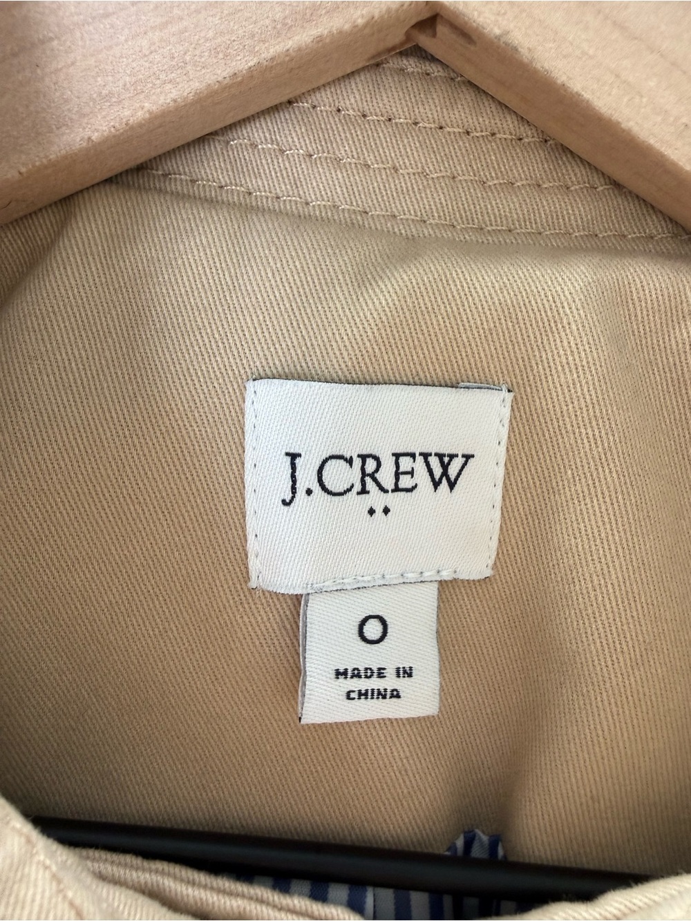 XS J. Crew Double-Breasted Trench Coat in Beige - Picture 8 of 16